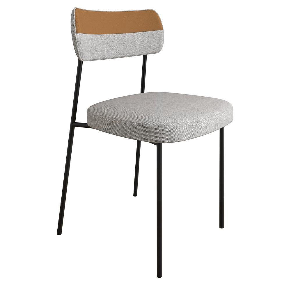 Mesa De Jantar Capri Off White E 6 Cadeiras Cinza Caramelo - 10