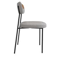 Mesa De Jantar Capri Off White E 6 Cadeiras Cinza Caramelo