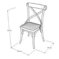 Conjunto De Mesa Eiffel Retangular Tampo De Madeira 120X75Cm Amêndoa Com 4 Cadeiras Katrina Vermelha - 2