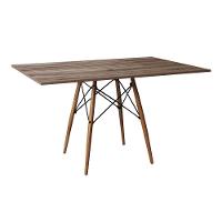 Conjunto De Mesa Eiffel Retangular Tampo De Madeira 120X75Cm Amêndoa Com 4 Cadeiras Katrina Vermelha - 5