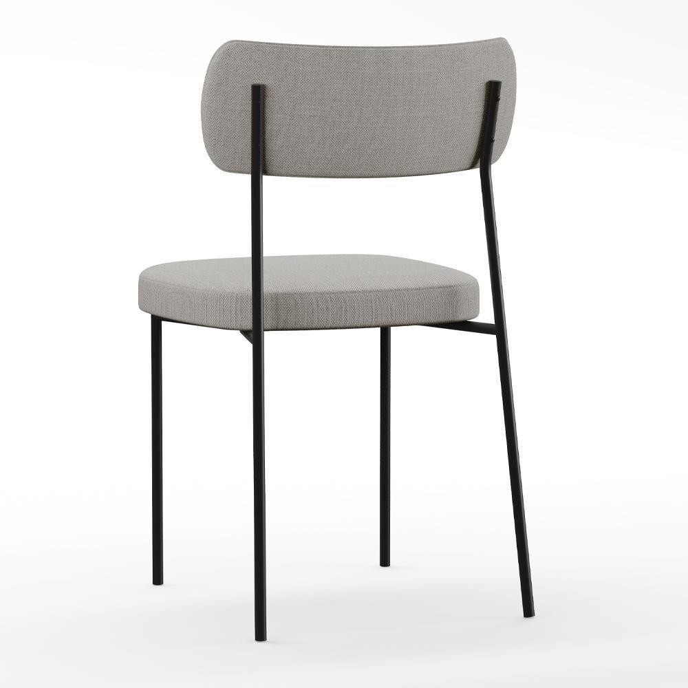 Mesa De Jantar 160cm Off White Nature Com 6 Cadeiras Cinza - 2