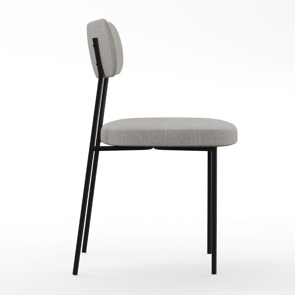 Mesa De Jantar 160cm Off White Nature Com 6 Cadeiras Cinza - 4