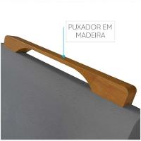 Conjunto Sala Jantar 6 Lugares Off-White e Cinza Grafite - 7