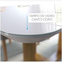 Conjunto Sala Jantar 6 Lugares Off-White e Cinza Grafite - 9