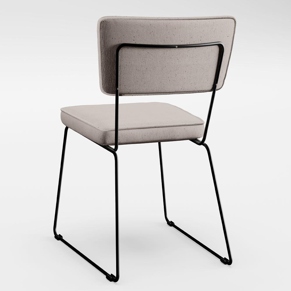 Mesa De Jantar 160cm Off White Nature Com 6 Cadeiras Bege - 2