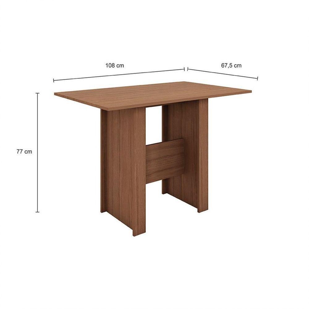 Conjunto Mesa De Jantar 4 Lugares Milano Carvalho Com Savana - 2