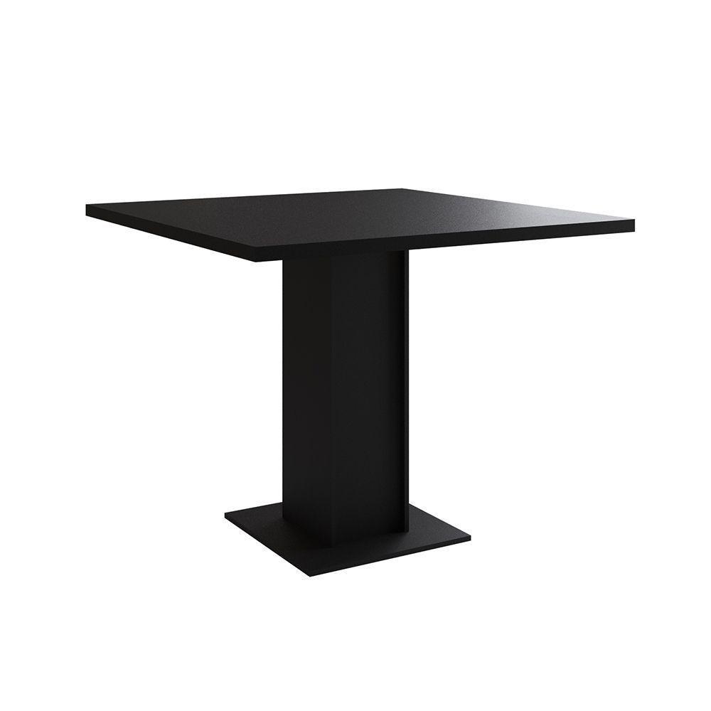 Mesa Jantar Londres Quadrada Preta 90Cm 4 Cadeiras Estofadas Grafite Eames Ferro Preto - 6