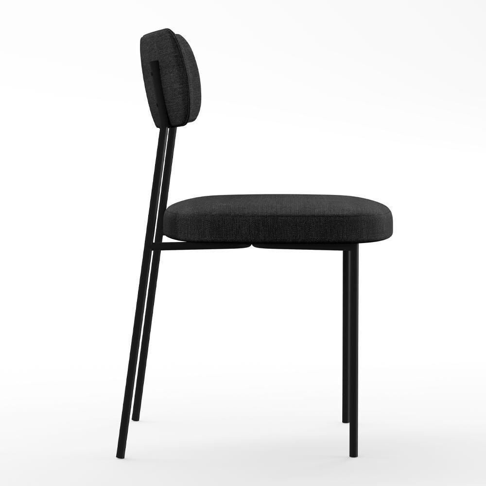 Mesa De Jantar 160cm Off White Com 6 Cadeiras Grafite - 4