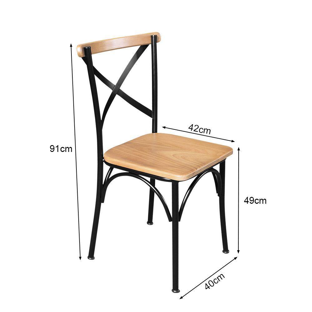 Mesa Jantar Retangular Industrial 2M Arlete Com 8 Cadeiras Paris Base Alumínio - Natural - Marrom - 2