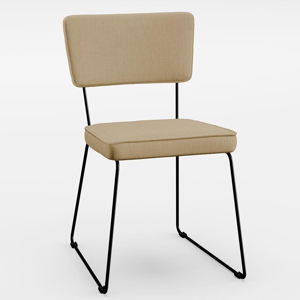 Mesa De Jantar 160cm Off White Com 6 Cadeiras Bege Escuro - 10