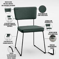 Mesa De Jantar 160cm Off White Com 6 Cadeiras Verde Musgo - 8