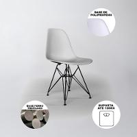 Mesa Sala De Jantar Industrial Branca 120X75 Com 4 Cadeiras Brancas De Ferro Preto Cor: Branco