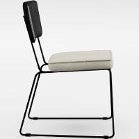 Mesa Capri 160cm Off White Com 6 Cadeiras Preto Champagne