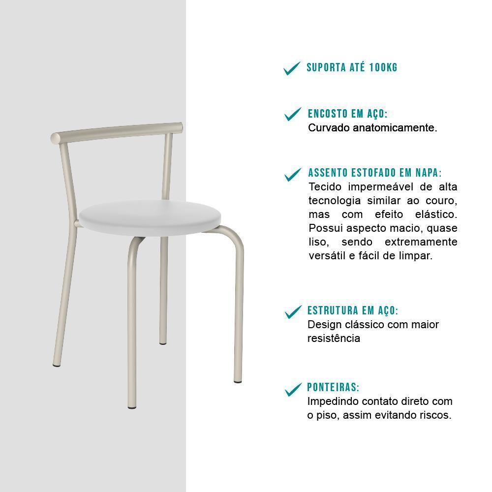 Conjunto Sala De Jantar Palermo Com Mesa E 4 Cadeiras 2999 Carraro - 6