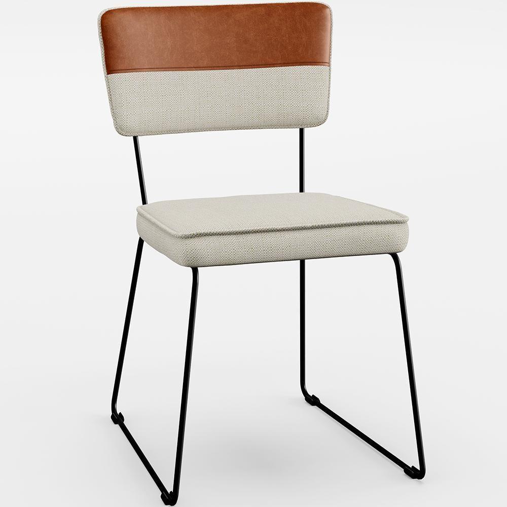 Mesa Capri 160cm Off White 6 Cadeiras Faixa Camel Champagne - 10