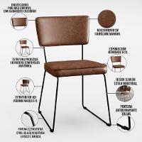 Mesa Capri 160cm Off White Com 6 Cadeiras B05 Marrom - 15