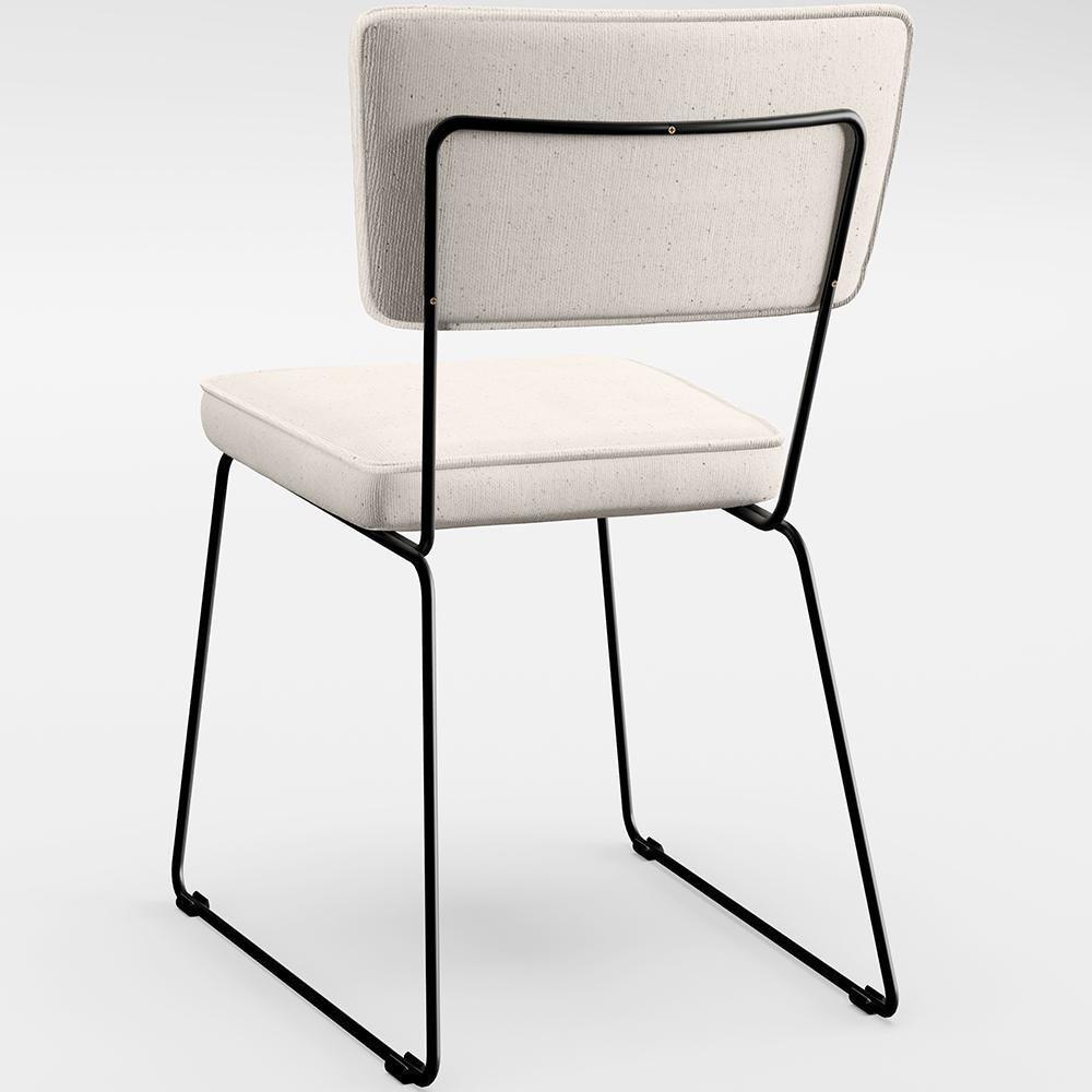 Mesa Capri 160 Cm Off White Com 6 Cadeiras Faixa Camel Cru - 2