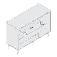 Cômoda Infantil 4 Gavetas Com Fraldário Gran Lorena Branco Fosco Carolina Baby - 2