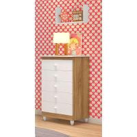 Cômoda Infantil Vitória Com 5 Gavetas Para Quarto Bebê - 1