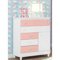 Cômoda Infantil Adhara Com 5 Gavetas E 1 Porta Para Quarto - 4