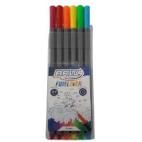 Caneta Hidrográfica Fineliner 6 Cores - Brw - 1