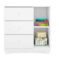 Cômoda Infantil Com 1 Portas E 3 Gavetas Ane Cor Branco Phoenix Baby - 2