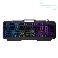 Teclado Usb Gamer Semi Mecânico Base Metal Com Suporte