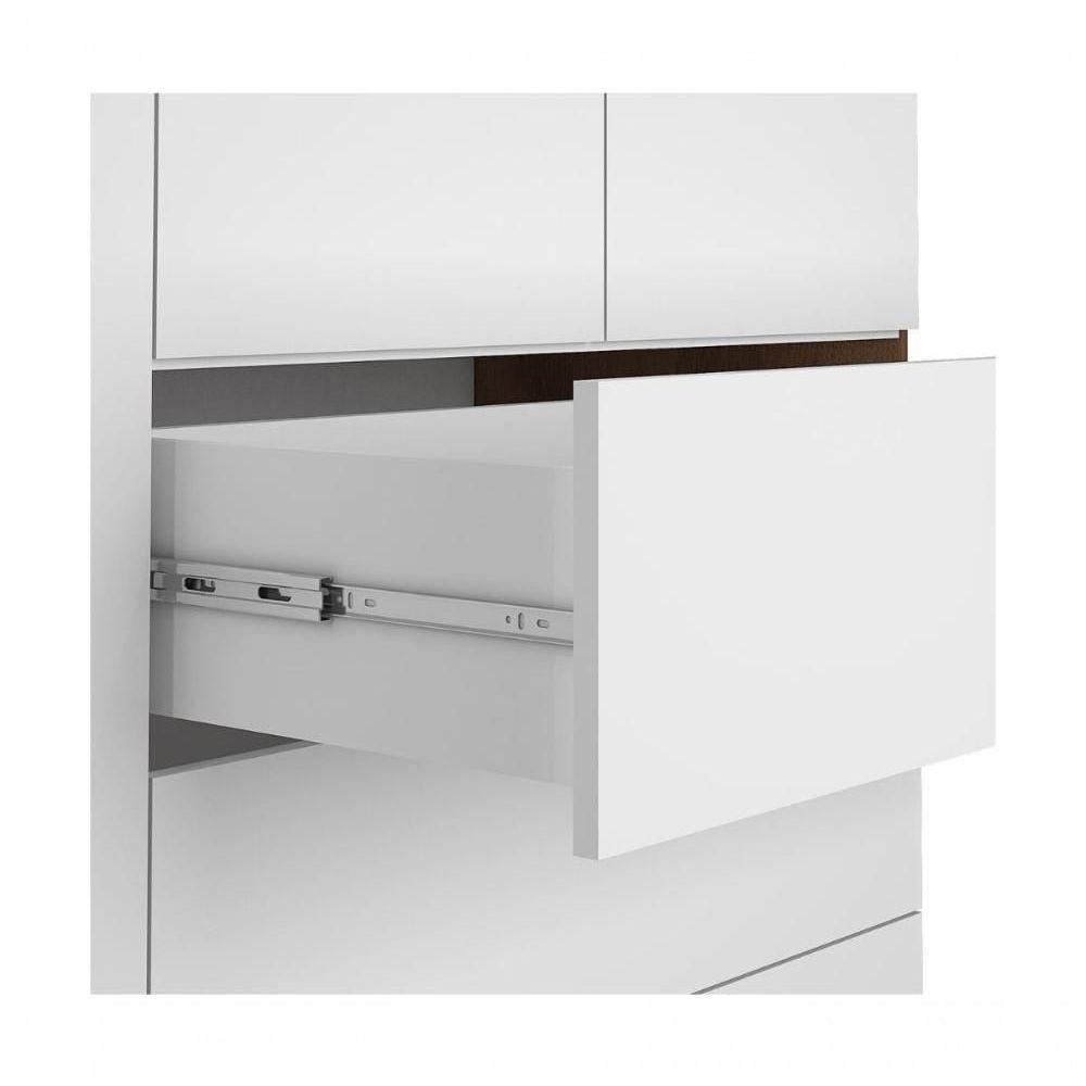 Cômoda Infantil 100% Mdf 1 Porta 4 Gavetas Encanto Permobili Branco Branco - 2