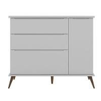 Cômoda Infantil Com 1 Portas E 3 Gavetas Melinda Cor Cinza Phoenix Baby - 1