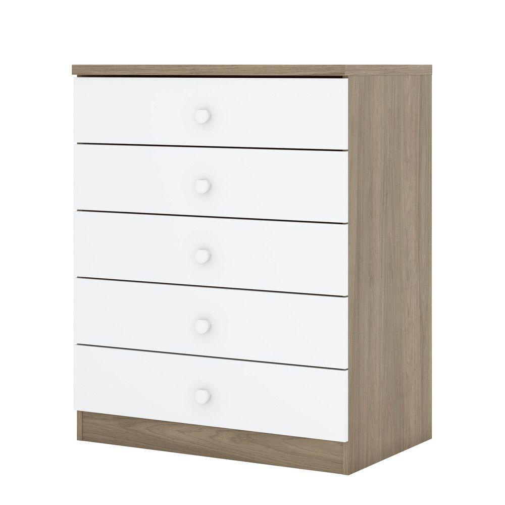 Cômoda Infantil 05 Gavetas Pique Esconde Com Branco - 2