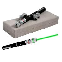 Caneta Laser Verde Pointer 5000mw Com 5 Ponteiras De Efeitos - 5