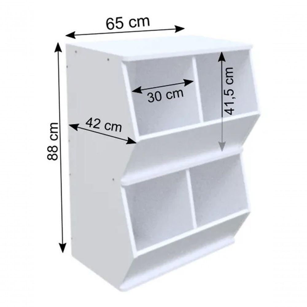 Kit Com 3 Organizadores Para Brinquedos 100% Mdf - 2