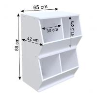 Kit Com 3 Organizadores Para Brinquedos 100% Mdf - 2