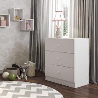 Cômoda Infantil Para Quarto De Bebê 03 Gavetas Branco - 3