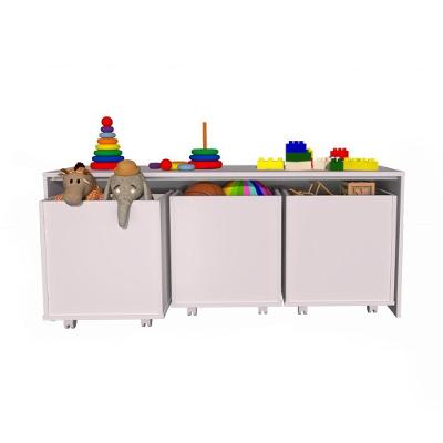 Mesa E Organizador De Brinquedos 100% Mdf Caixas Baús