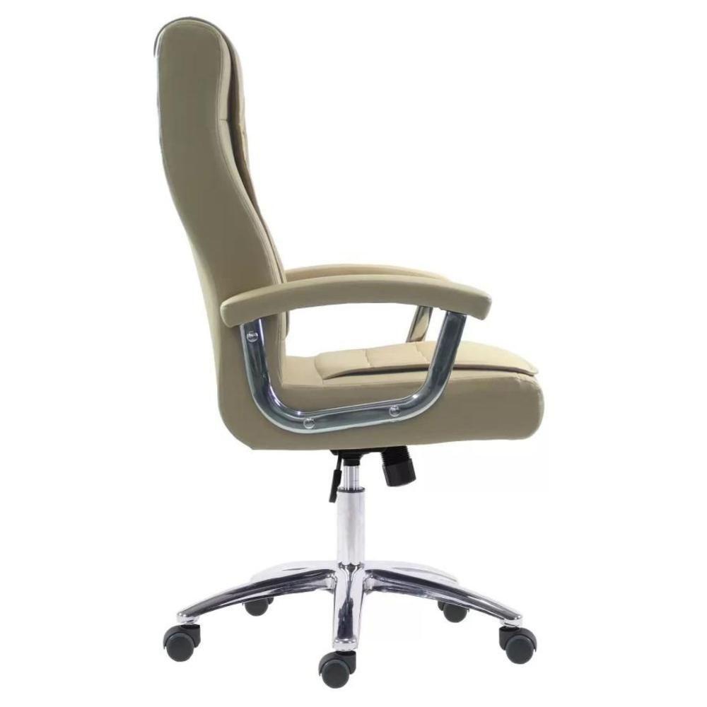 Cadeira Giratória Nr-17 Califórnia Fratini Revestida Em Poliuretano (pu) Fendi Base Rodizio Cromado - 4