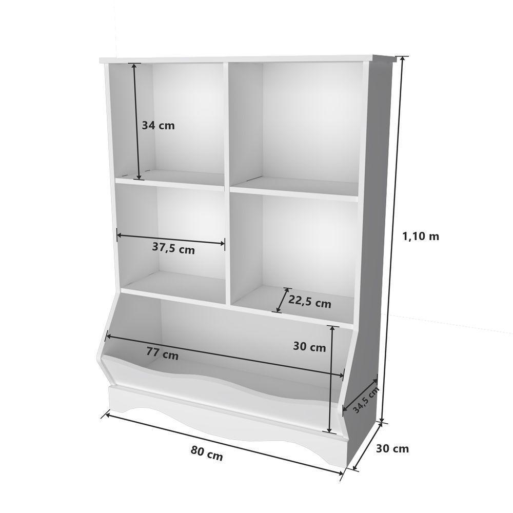 Organizador De Brinquedos Lua 100% Mdf Quarto Infantil - 2