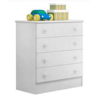 Cômoda 4 Gavetas Doce Sonho Branco Qmovi - 3