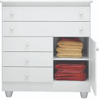 Cômoda Infantil Adhara Com 5 Gavetas E 1 Porta Para Quarto - 5