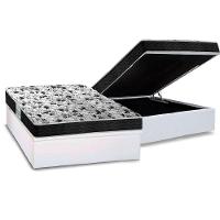 Cama Box Baú Casal: Colchão Espuma Probel D23 ProDormir Advanced + Base CRC Courano White(138x188) - 1