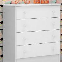 Comoda Infantil 4 Gavetas Cor Branco - 5