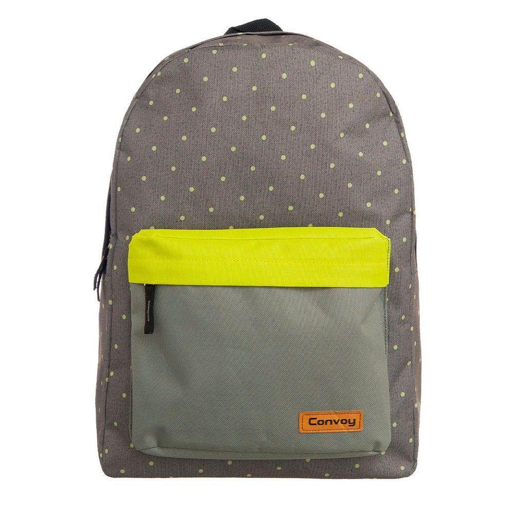 Bolsa Mochila Escolar Cinza Com Poá Feminina - 1