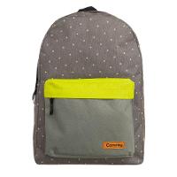 Bolsa Mochila Escolar Cinza Com Poá Feminina - 1