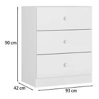 Comoda Infantil 03 Gavetas Louise Branco Reajl Moveis Branco - 7