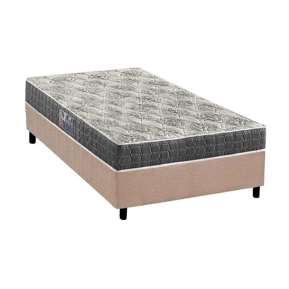 Cama Box Solteiro: Colchão Espuma Anjos Ezequiel + Base CRC Suede Clean(88x188) - 1