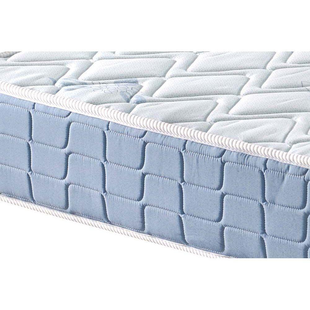 Cama Box Solteiro: Colchão Espuma Anjos Querubim + Base CRC Courano White(88x188) - 2