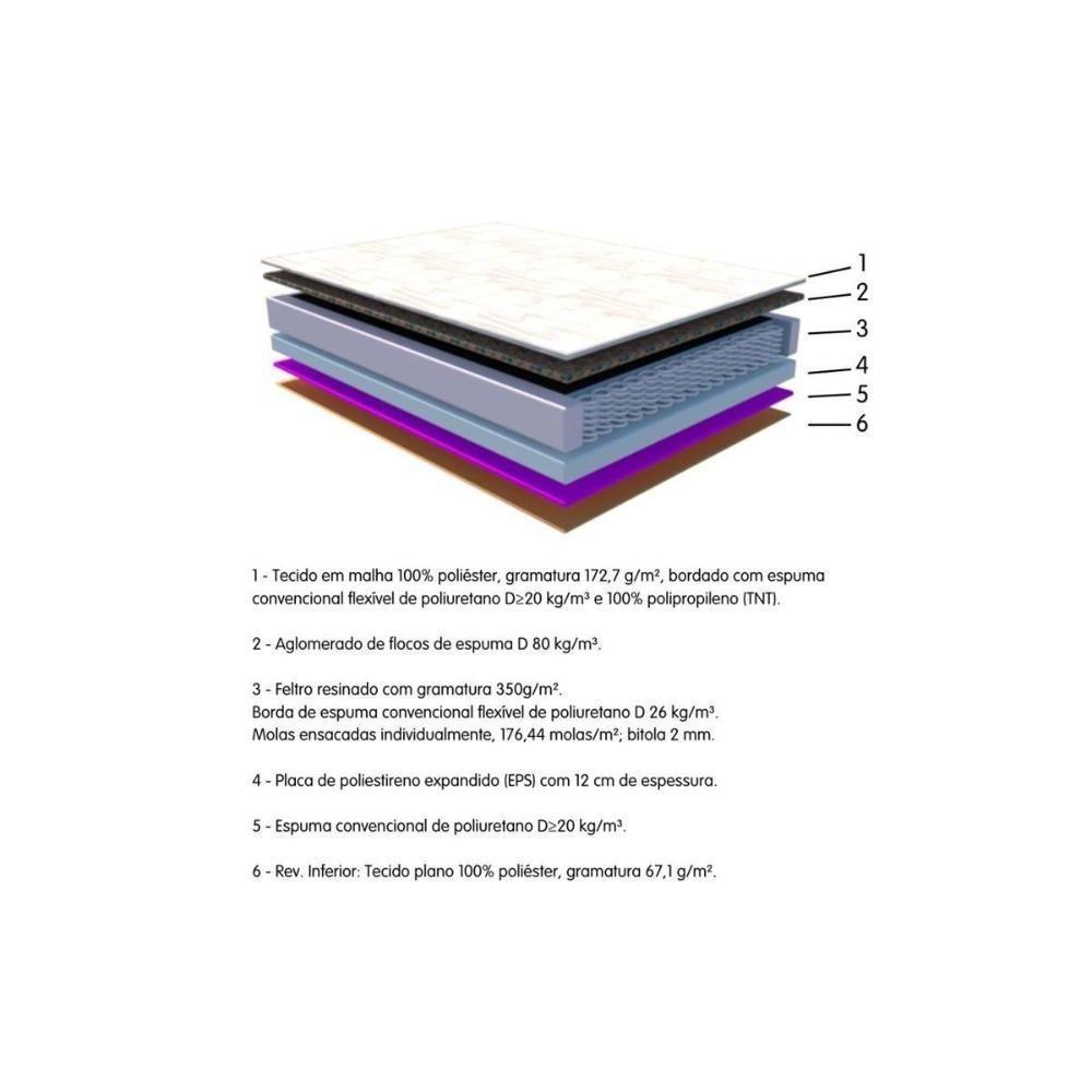 Cama Box Casal: Colchão Molas Paropas MasterPocket Ensacadas Texture + Base CRC Suede Bege(138x188) - 5