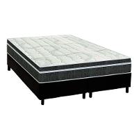 Cama Box Queen: Colchão Molas Orthoflex Bonnel Venezia + Base CRC Courano Black(158x198) - 1