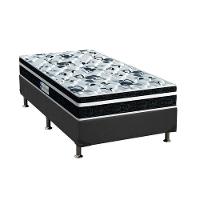 Cama Box Solteiro: Colchão Anatômico Probel D28/EP Advanced Tech1000 Plus + Base CRC Suede Gray(88x188) - 1