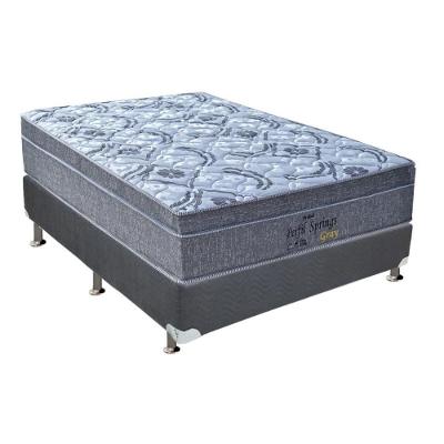 Cama Box Casal: Colchão Molas Probel Perfil SpringsBase Suede Gray(138x188)